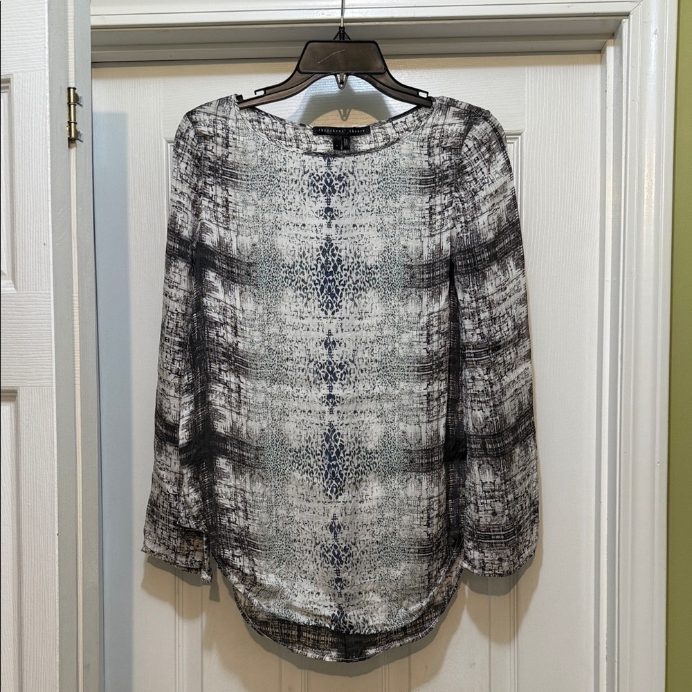 Theyskens Theory - 100% silk long sleeve top - size M